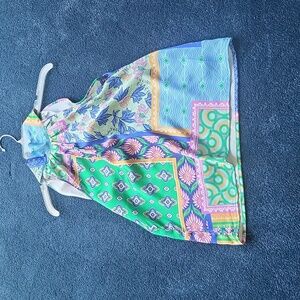 Rachel Zoe Satin Back Tie High Collar Top